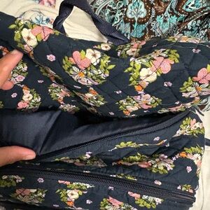 Vera Bradley Floral Laptop Bag - Navy and Multicolor